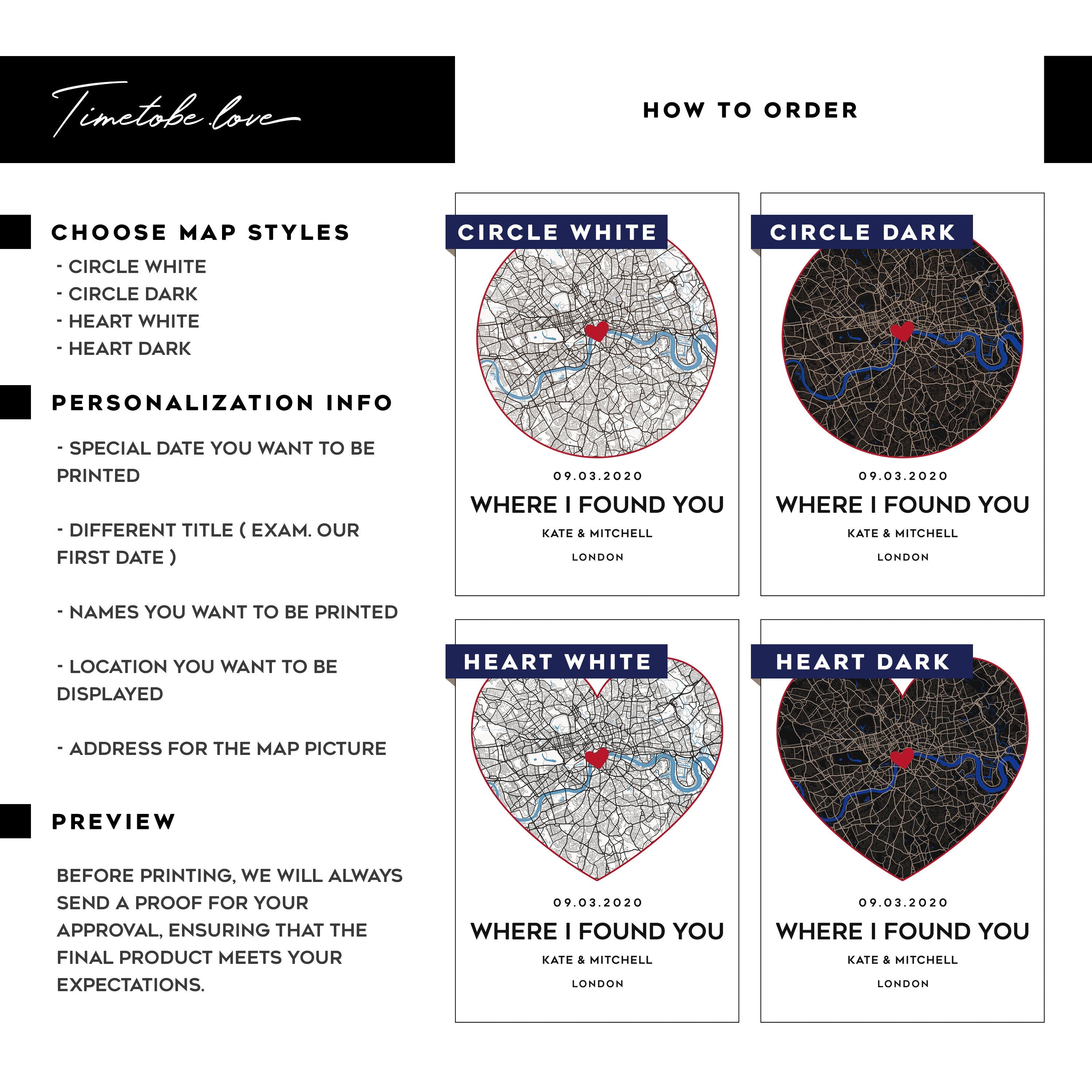 Personalised Where it all began custom map gift