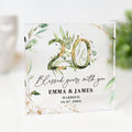 Custom Personalised Anniversary Acrylic Block - Unique Gift for Couples