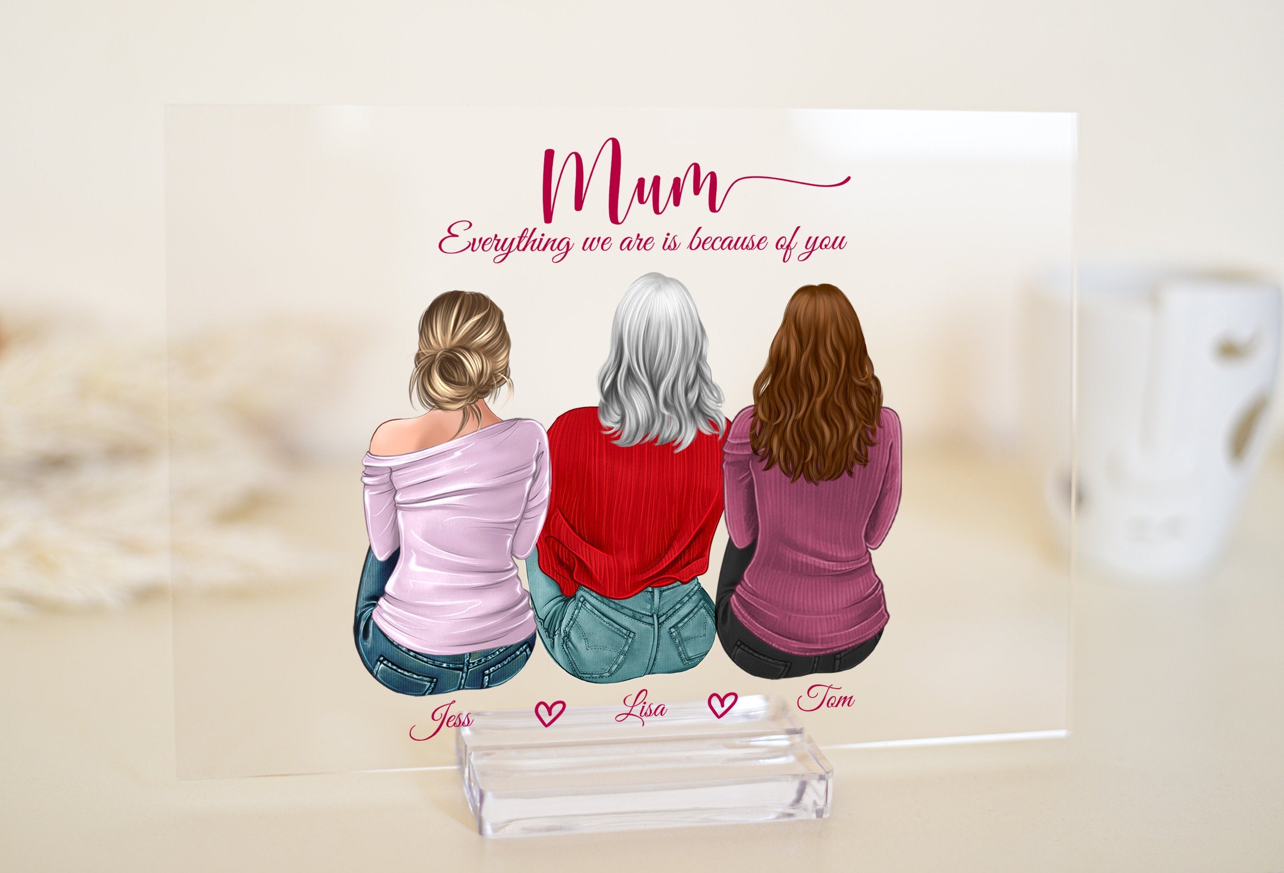 Celebrate Mother's Day in a unique and meaningful way with our personalised acrylic plaque. Show your mother how much you care with this high-quality gift that she will always cherish.