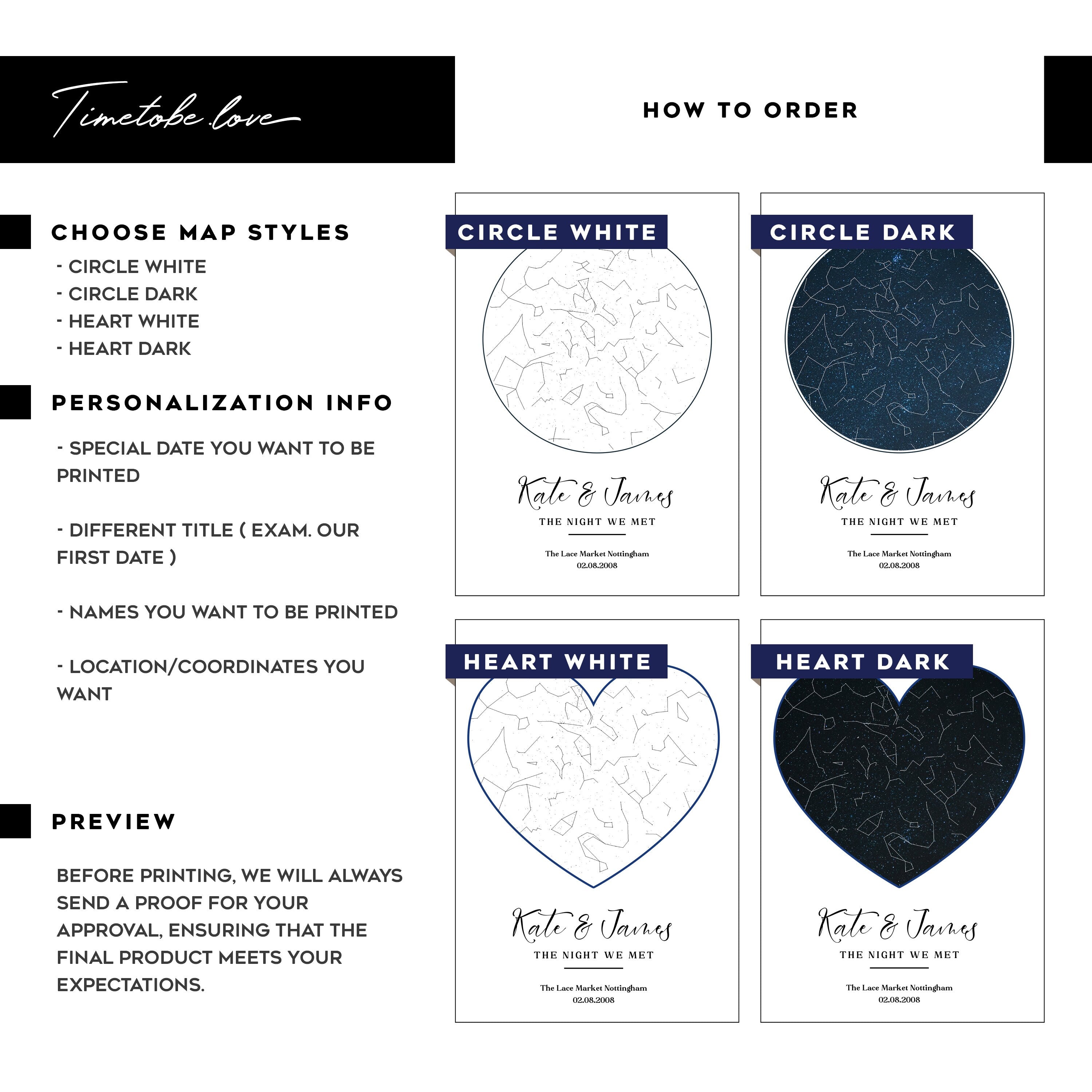 The Night I found you - Star map gift for Anniversary Gift