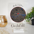 Looking for a unique and sentimental gift to celebrate the place where you and your partner first met? Our custom map is the perfect choice!