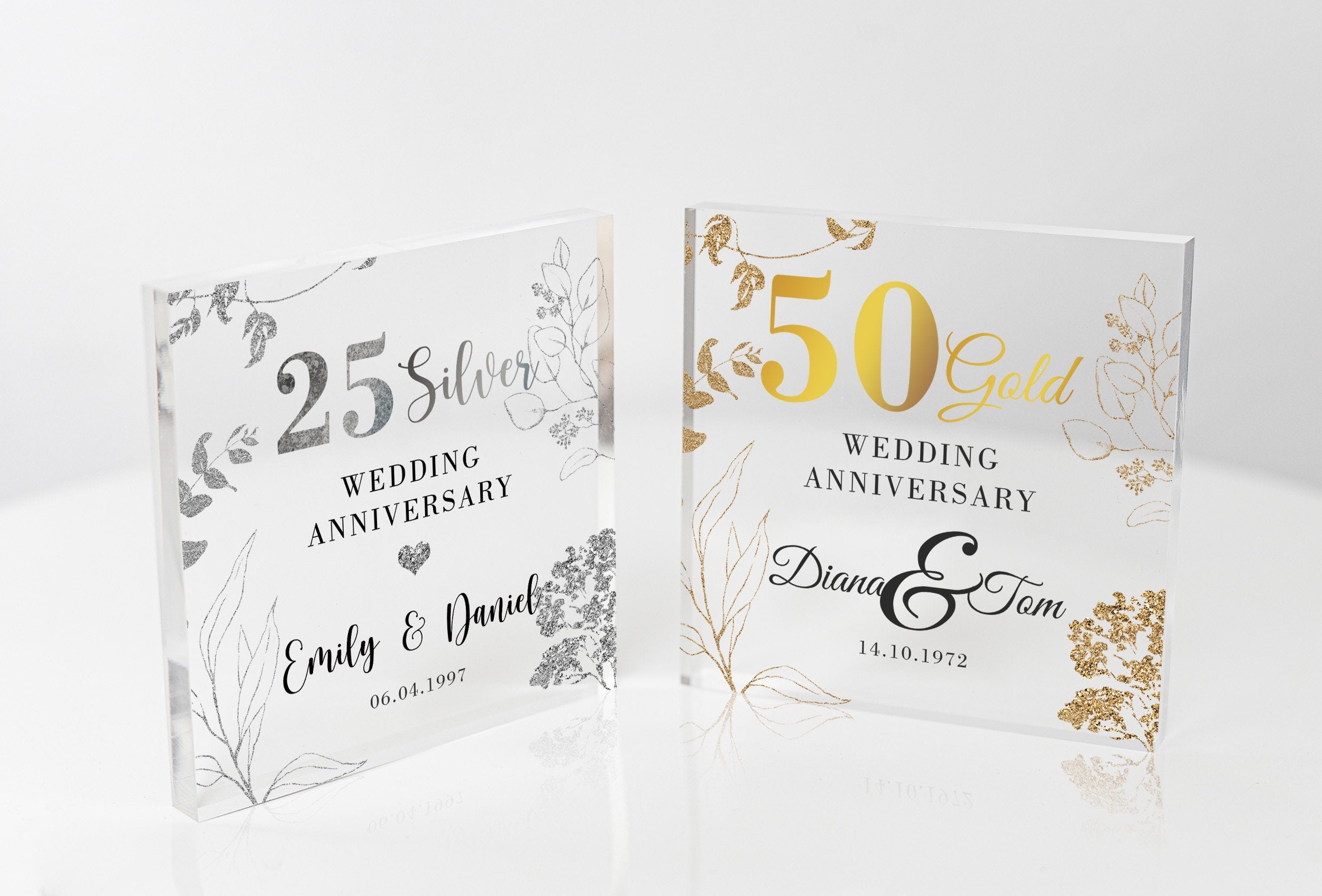 Silver Wedding Anniversary, Personalised 25th Wedding Anniversary gift, 25 Silver Years, Congratulations 25 Years,Anniversary gift Mom & Dad