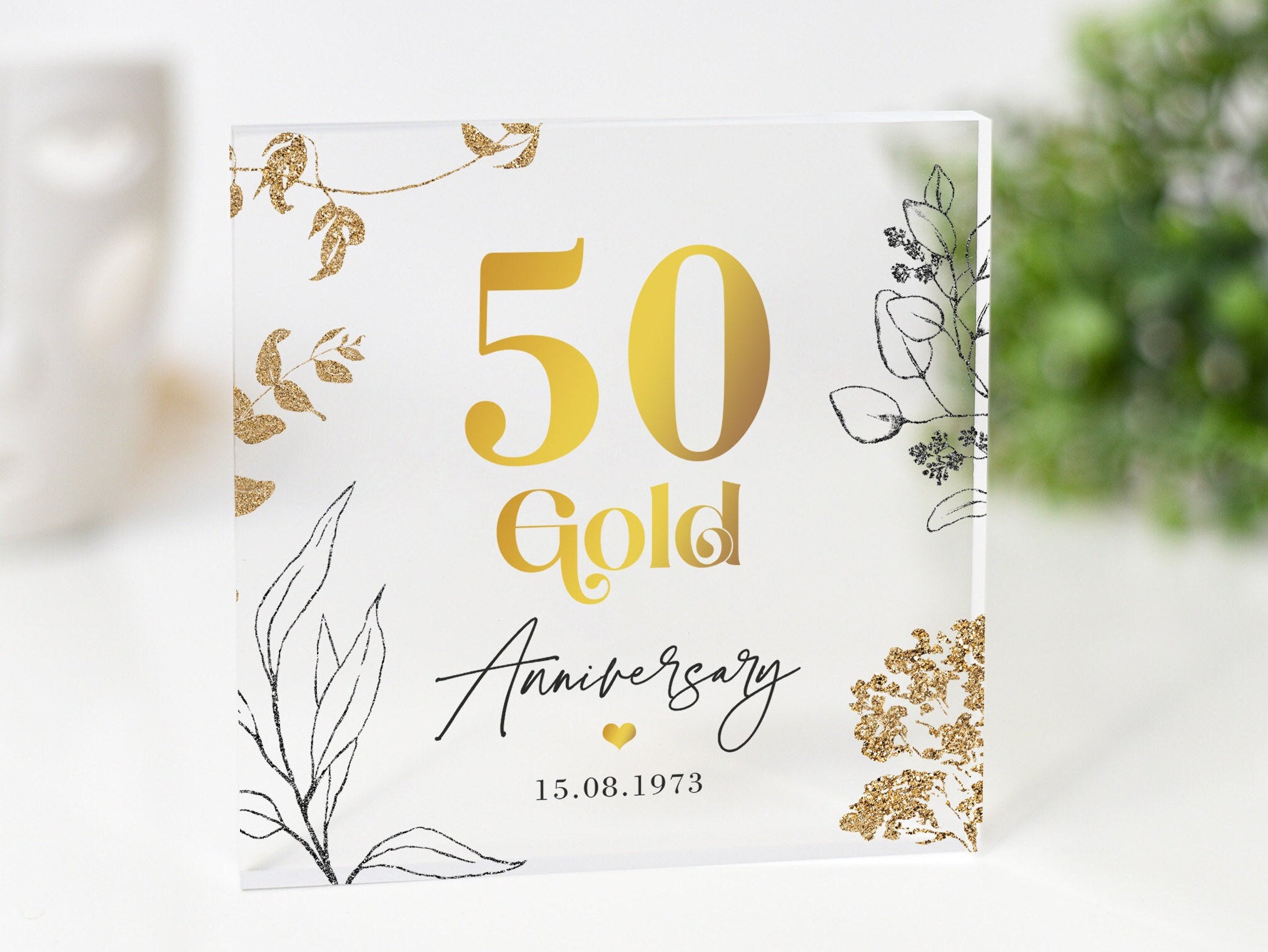Personalised 50th Anniversary Tribute Gift for Special Moments