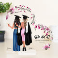 Heart-Shaped Graduation Acrylic Plaque with Personalised Print and Stand