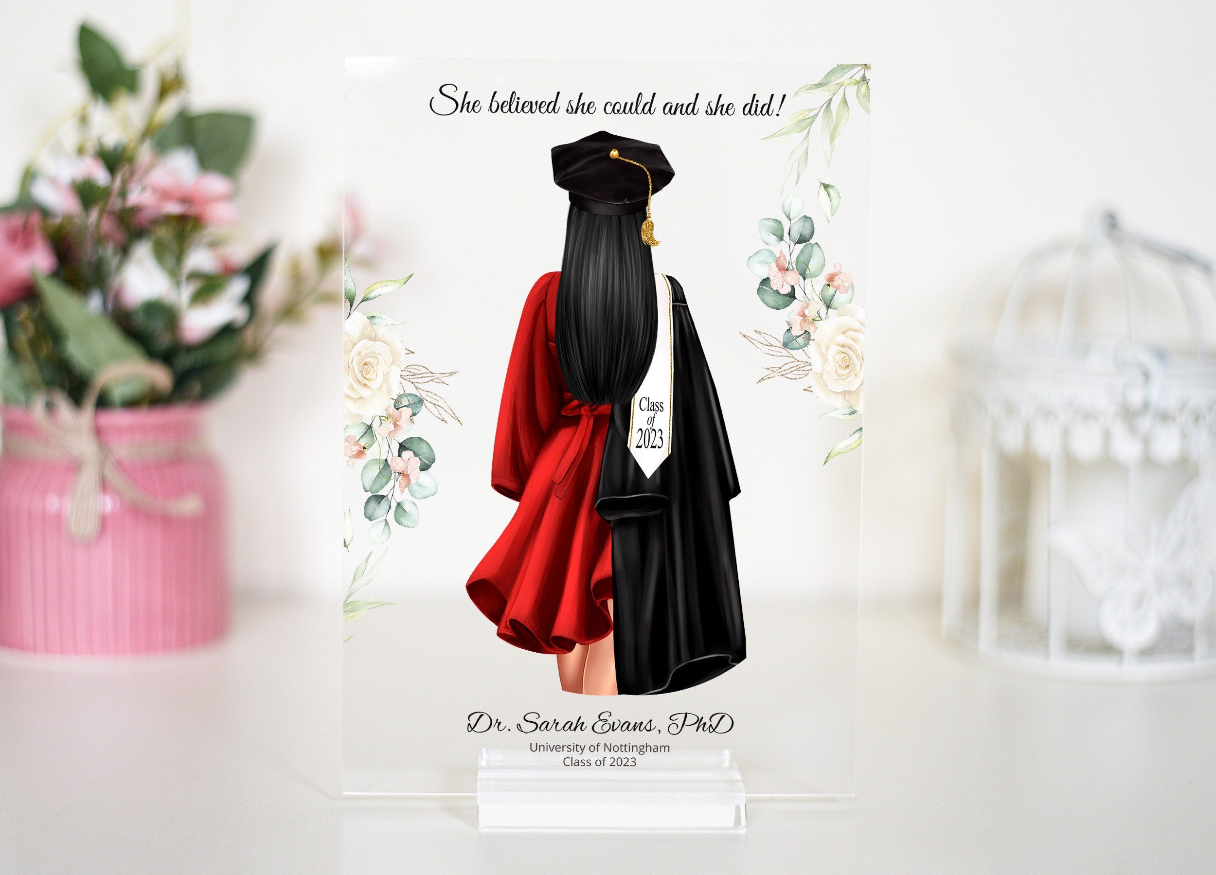 Customisable Graduation Plaque and Stand - Personalised Gift for Class of 2024
