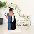 Personalised Heart-Shaped Acrylic Nurse Graduation Plaque with Custom Portrait