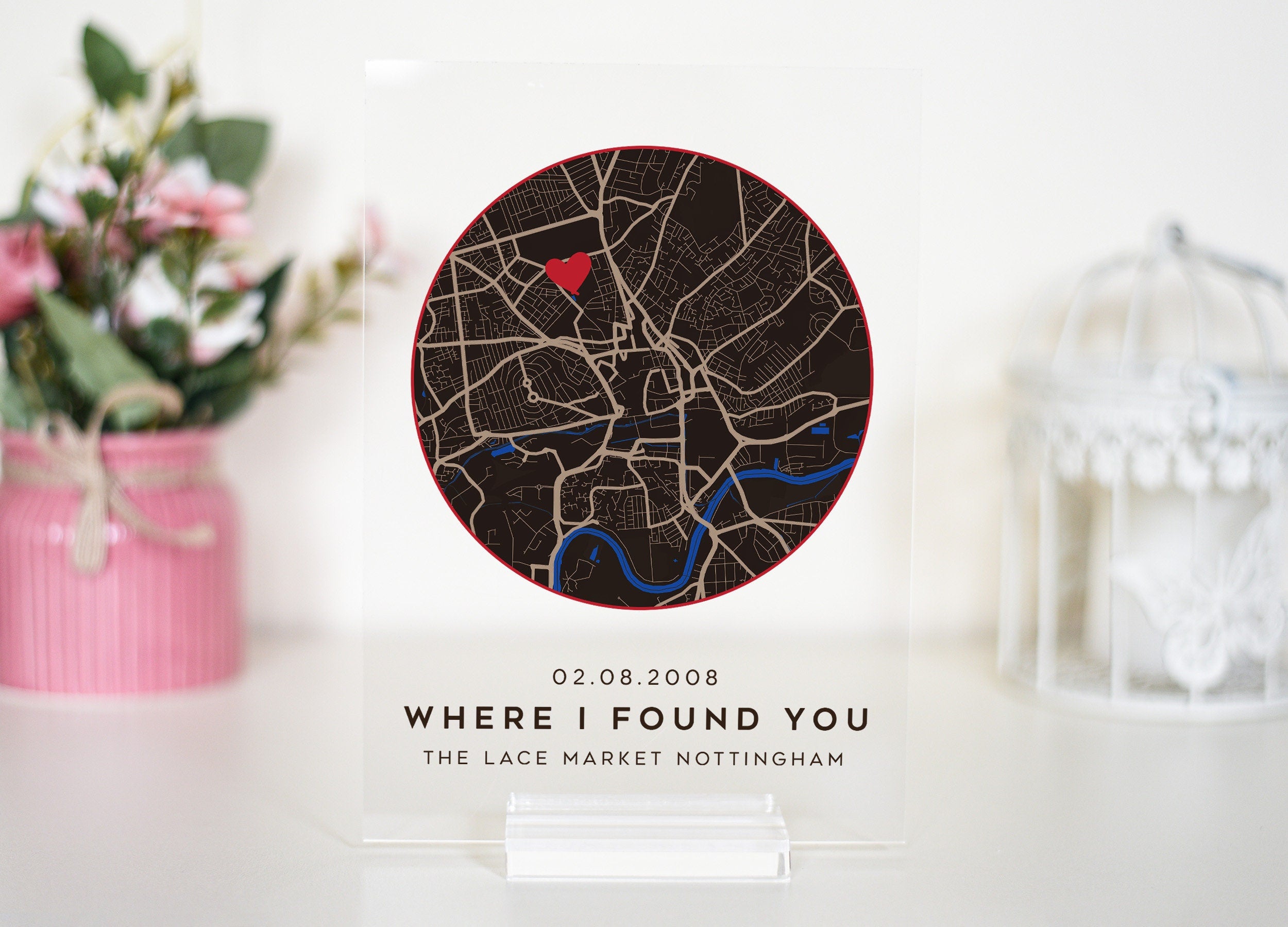 there is a picture of a map on a glass